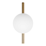 Бра с золотым основанием и белым плафоном в форме шара Bubble варинант исполнения - 4 | Loft Concept в Самаре