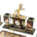 Настольный письменный набор из яшмы и долерита с декором в виде коня Manager Organizer варинант исполнения - 2 | Loft Concept в Самаре