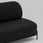 Двухместный диван черного цвета COLOR BLOCK варинант исполнения - 7 | Loft Concept в Самаре