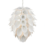 Люстра белая каплевидной формы из цветков лилии White Natural Lines варинант исполнения - 1 | Loft Concept в Самаре