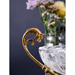 Чаша из прозрачного рельефного стекла на бронзовой подставке Eden Garden варинант исполнения - 3 | Loft Concept в Самаре