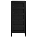 Комод узкий с 5-ю ящиками черный Silva Black Chest of Drawers варинант исполнения - 1 | Loft Concept в Самаре