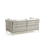 Диван садовый с плетеными ремешками и спинкой  Kleo варинант исполнения - 6 | Loft Concept в Самаре