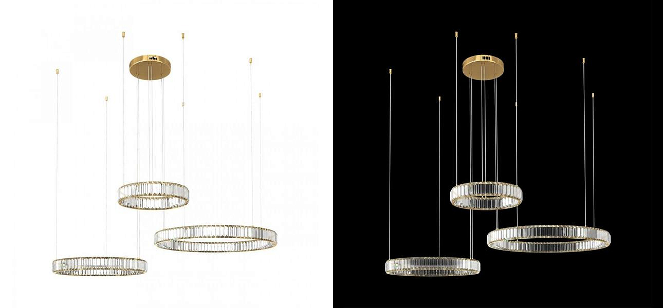 Люстра Триптих Crystal Ring Золото Люстра Триптих Crystal Ring Золото - Loft-Concept в Самаре