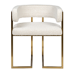 Стул букле бежевый с каркасом цвета матовое золото Tactility варинант исполнения - 1 | Loft Concept в Самаре