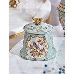 Шкатулка голубого цвета с рисунком и состаренным эффектом Eden Garden варинант исполнения - 9 | Loft Concept в Самаре