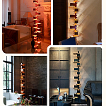 Торшер с каркасом из множества полок Links варинант исполнения - 3 | Loft Concept в Самаре