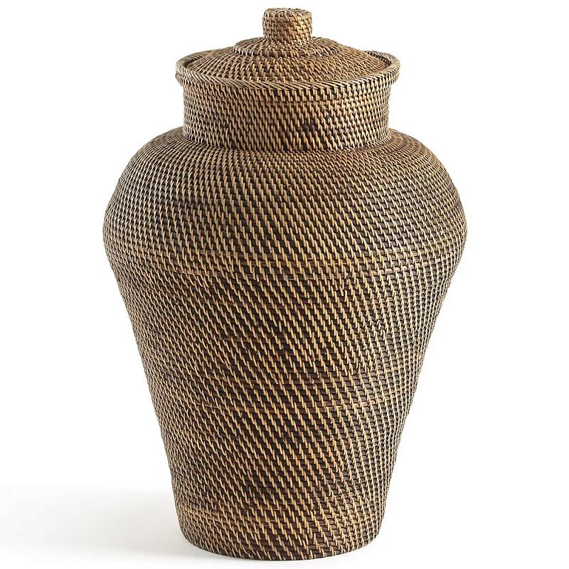 Плетеная корзина из ротанга и бамбука Wicker Vase Basket Коричневый Плетеная корзина из ротанга и бамбука Wicker Vase Basket Коричневый в Самаре | Loft Concept
