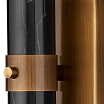 Бра цилиндрической формы чёрного цвета с 2-мя плафонами Marble Glow варинант исполнения - 4 | Loft Concept в Самаре