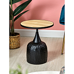 Приставной столик с факутрным черным основанием Ethiopia варинант исполнения - 2 | Loft Concept в Самаре