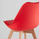 Стул с основой из пластика и мягким сиденьем Arvika Red варинант исполнения - 6 | Loft Concept в Самаре