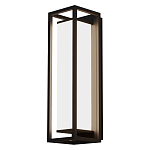 Уличный настенный светильник прямоугольный с чёрной рамкой Geometric Glow варинант исполнения - 1 | Loft Concept в Самаре