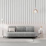 Стол приставной с овальными элементами бело-бежевого цвета NUN SIDE TABLE WHITE LIGHT MOCHA варинант исполнения - 2 | Loft Concept в Самаре