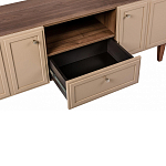 ТВ-тумба бежевая из массива бука с 2-мя дверками и ящиком Wenge Light варинант исполнения - 4 | Loft Concept в Самаре