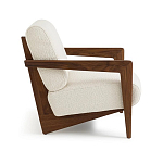 Кресло с обивкой из белого букле Armchair White Boucle варинант исполнения - 1 | Loft Concept в Самаре