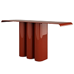 Консоль красная с цилиндрическим основанием Giorgio варинант исполнения - 1 | Loft Concept в Самаре