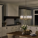 Люстра с 6-ю прозрачными цилиндрическими плафонами Kichler варинант исполнения - 8 | Loft Concept в Самаре