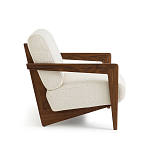 Кресло Avalon White Boucle из массива ореха варинант исполнения - 3 | Loft Concept в Самаре