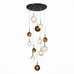 Люстра светодиодная с сферическими стеклянными плафонами Splatter варинант исполнения - 5 | Loft Concept в Самаре