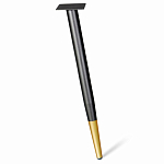 Стол обеденный с коричневой прямоугольной столешницей из керамики на четырех металлических ножках Brown Ceramics варинант исполнения - 3 | Loft Concept в Самаре