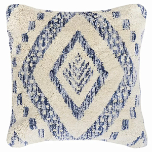 Чехол на подушку с узором в этно-стиле Blue Ikat