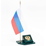 Флагшток с гербом России из натурального камня змеевик Stone Flagpole варинант исполнения - 2 | Loft Concept в Самаре