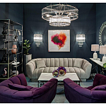 Диван трехместный велюровый серый Island of Comfort варинант исполнения - 5 | Loft Concept в Самаре