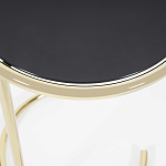 Приставной столик на золотистом основании с черной столешницей Noir варинант исполнения - 2 | Loft Concept в Самаре