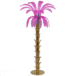 Торшер Glass Decorated Palm Floor Lamp Pink Листья Пальмы  варинант исполнения - 3 | Loft Concept в Самаре