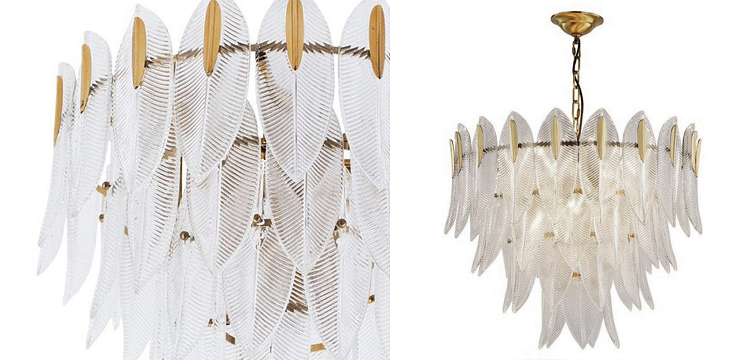 Люстра Textured Glass Petals Chandelier Люстра Textured Glass Petals Chandelier - Loft-Concept в Самаре