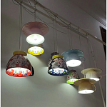 Подвесные светильники в виде чаши с цветочным блюдцем Flower Reversal варинант исполнения - 6 | Loft Concept в Самаре