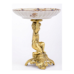 Чаша с цветочным орнаментом на ножке в виде бронзового ангела Eden Garden варинант исполнения - 2 | Loft Concept в Самаре