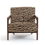 Кресло с обивкой из шенилла с тигровым принтом Tiger Chair варинант исполнения - 1 | Loft Concept в Самаре