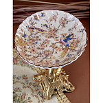 Чаша с цветочным орнаментом на ножке в виде бронзового ангела Eden Garden варинант исполнения - 7 | Loft Concept в Самаре