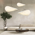 Подвесной светильник с белым тканевым плафоном в форме облака Crystal Cloud Junction варинант исполнения - 8 | Loft Concept в Самаре