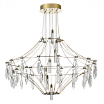 Люстра подвесная из металла с прозрачными подвесками из хрусталя Quasar 93 варинант исполнения - 2 | Loft Concept в Самаре