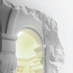 Встраиваемый в стену гипсовый светильник под покраску с колоннами и арками в античном стиле Antiquity Athena варинант исполнения - 14 | Loft Concept в Самаре