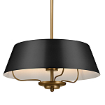 Подвесной светильник с конусовидным металлическим абажуром черного цвета Kichler варинант исполнения - 1 | Loft Concept в Самаре