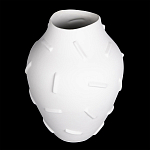 Декоративная ваза белая керамическая с абстрактным объемным декором Molecule Collection варинант исполнения - 3 | Loft Concept в Самаре