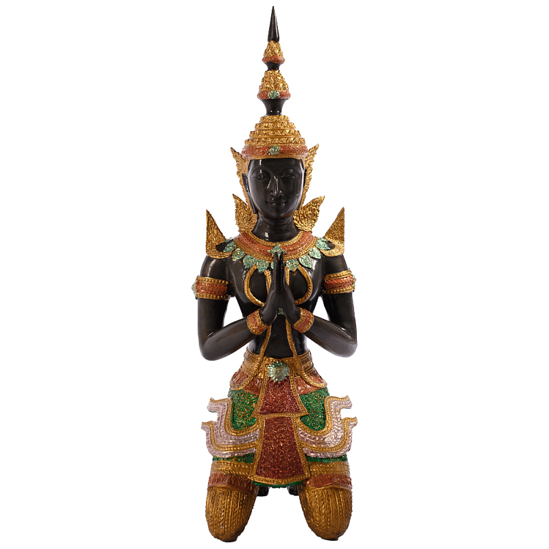 Декоративная статуэтка из бронзы Будда Bronze Kneeling Buddha Коричневый Золотой Мульти Декоративная статуэтка из бронзы Будда Bronze Kneeling Buddha Коричневый Золотой Мульти в Самаре | Loft Concept