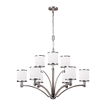 Люстра с белыми стеклянными плафонами в форме цилиндра Feiss варинант исполнения - 6 | Loft Concept в Самаре