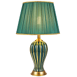Настольная лампа с абажуром Celestina Green  Gold Lampshade Table Lamp варинант исполнения - 1 | Loft Concept в Самаре