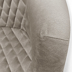 Барный стул со спинкой и мягкой обивкой с ромбами на 4-х деревянных ножках Бежевый Велюр Ava Charm варинант исполнения - 4 | Loft Concept в Самаре