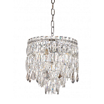 Люстра круглая с хрустальными подвесками на серебряном каркасе Roul Crystal Light варинант исполнения - 11 | Loft Concept в Самаре