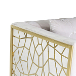 Кресло велюровое серое с фактурным каркасом золотистого цвета Best Traits варинант исполнения - 2 | Loft Concept в Самаре