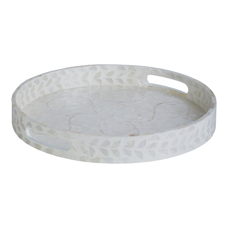 Поднос Esmee Bone Inlay Белый Поднос Esmee Bone Inlay Белый в Самаре | Loft Concept