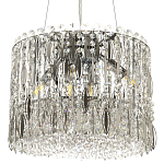 Круглая люстра с металлическими и хрустальными подвесками Bonnay Crystal Chrome Chandelier варинант исполнения - 1 | Loft Concept в Самаре