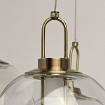 Люстра с 7-ю плафонами из прозрачного стекла в форме шара Orb Cascade  варинант исполнения - 11 | Loft Concept в Самаре