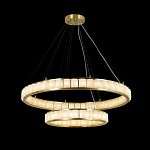 Люстра с 2-мя кольцами из натурального камня с регулируемыми плафонами Durability of Stone варинант исполнения - 5 | Loft Concept в Самаре