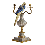 Подсвечникв образе попугая из фарфора с бронзовыми элементами Eden Garden варинант исполнения - 2 | Loft Concept в Самаре